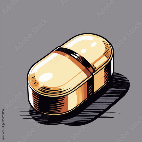 vector image of a tablet medicine