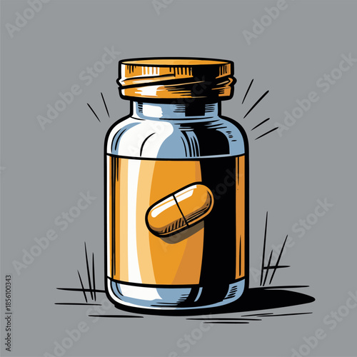 vector image of a tablet medicine