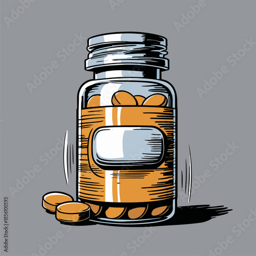 vector image of a tablet medicine