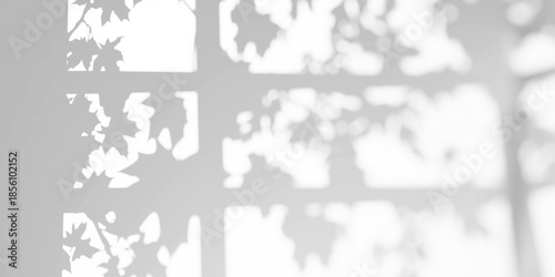 Canvas-taulu Close-Up Natural Tree Leaves and Window Shadow Overlay with Abstract Summer Sunl