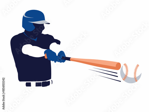 Baseball player in silhouette hitting home run ball
