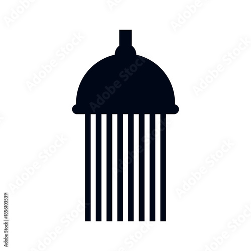 shower head water showering cleaning hygiene bathing bath emoji symbol sign icon vector illustration isolated flat plumbing