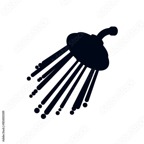 shower head water showering cleaning hygiene bathing bath emoji symbol sign icon vector illustration isolated flat plumbing