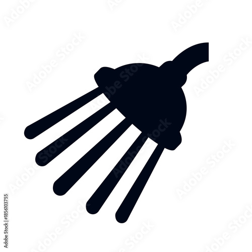 shower head water showering cleaning hygiene bathing bath emoji symbol sign icon vector illustration isolated flat plumbing
