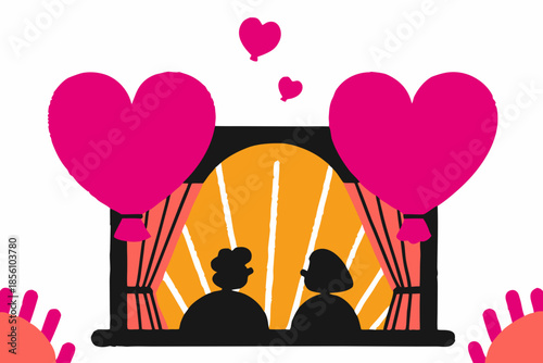 Couple enjoying a romantic moment at a cozy venue