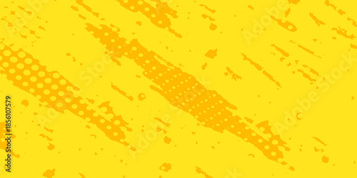 Modern Retro comic yellow background raster gradient halftone  stock vector sports