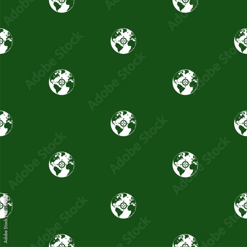 Earth compass seamless pattern isolated on color background