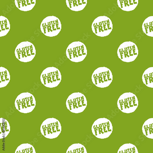 Gluten free seamless pattern isolated on color background