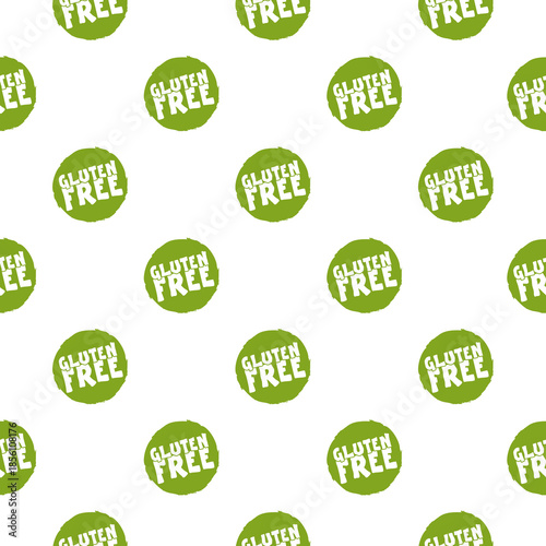 Gluten free seamless pattern isolated on white background