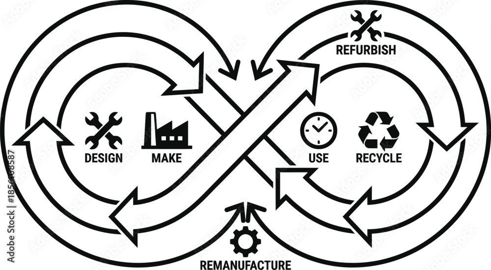Obraz premium Circular economy business model for sustainability