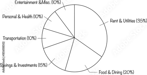 Budget Allocation Pie Chart for Financial Planning Data