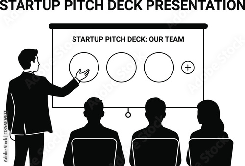 Startup Pitch Deck Presentation Design Vector Illustration