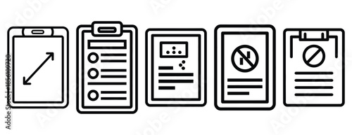 release management outline icons collection with multiple styles.