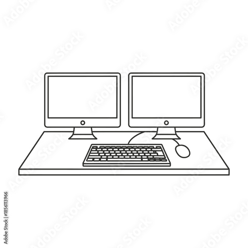 Online Workstation Remote Office Icon