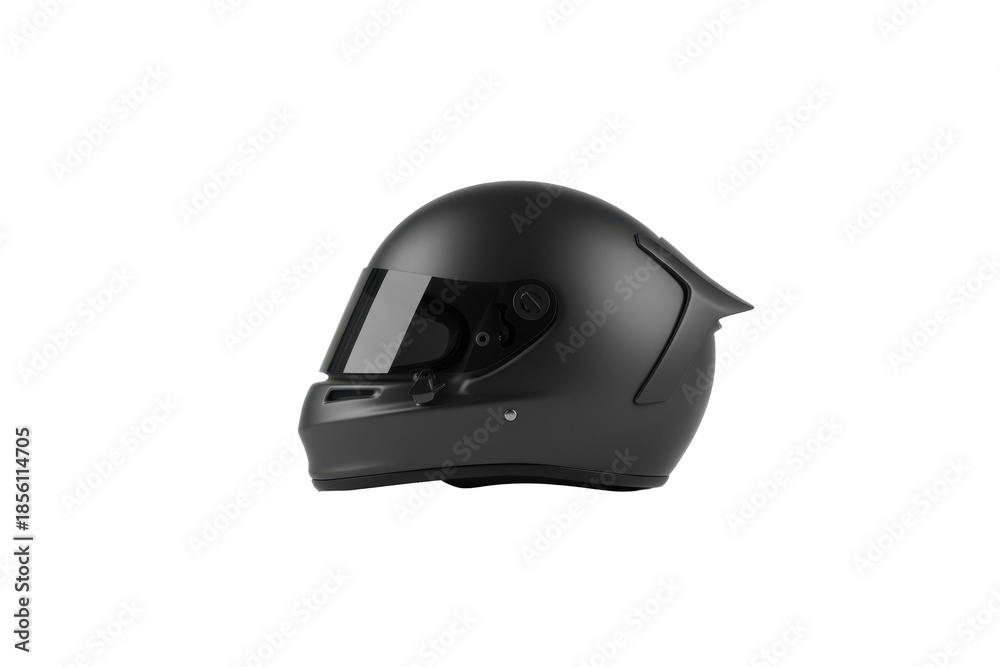 Obraz premium Matte Black Racing Helmet Isolated