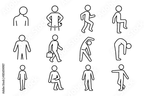 Mobility balance shoulder icons vector healthy carry outline gentle soft icon forward