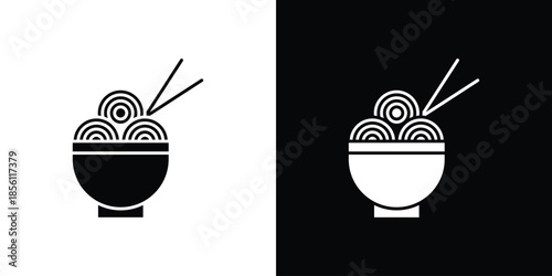Noodles icons. Vector Template Illustration Symbol Pixels Perfect