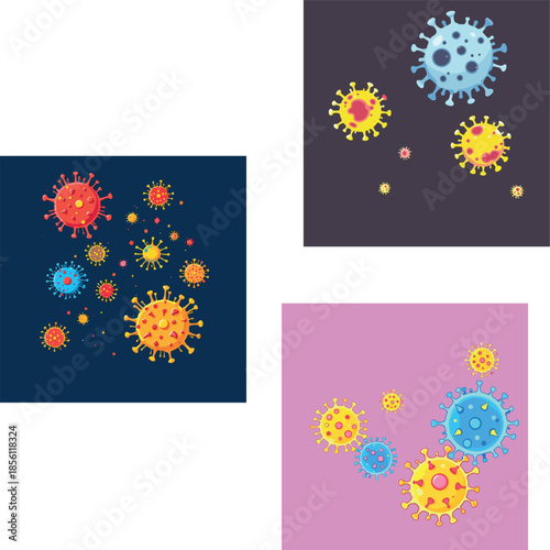 Vsai viruses spreading concept causing disease and pandemic