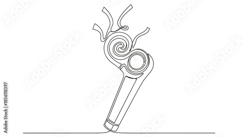 snail on pencil, creative concept