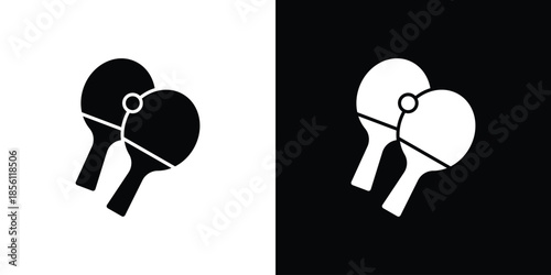 Ping pong icons. Vector Template Illustration Symbol Pixels Perfect