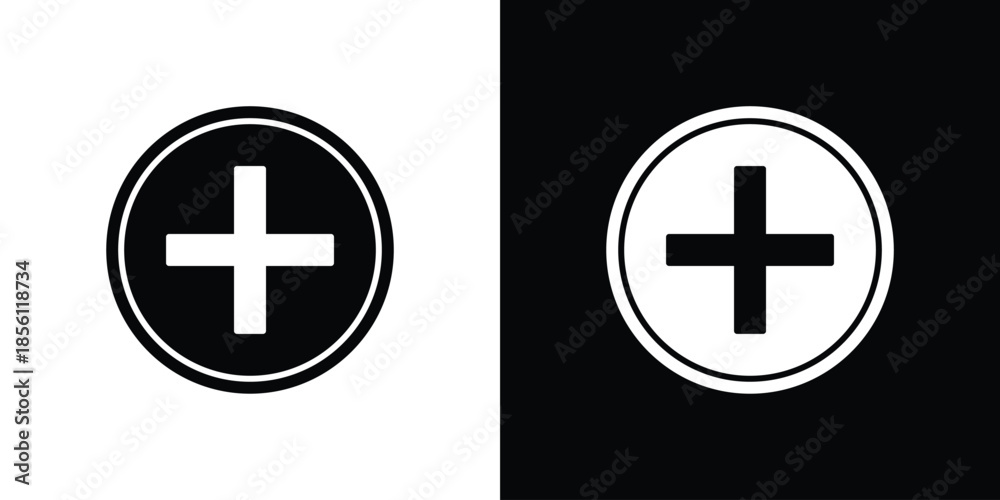 Obraz premium Plus icons. Vector Template Illustration Symbol Pixels Perfect