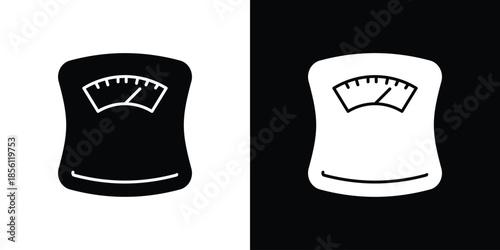 Scale icons. Vector Template Illustration Symbol Pixels Perfect