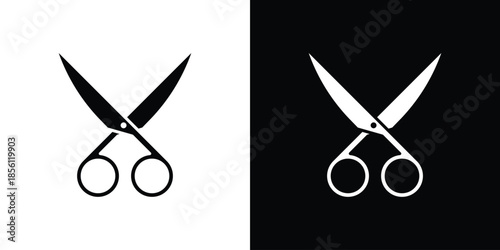 Scissors icons. Vector Template Illustration Symbol Pixels Perfect