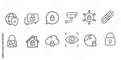 Outline Security Icons Pack
