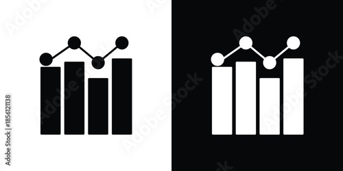 Stats icons. Vector Template Illustration Symbol Pixels Perfect