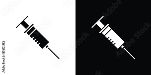 Syringe icons. Vector Template Illustration Symbol Pixels Perfect