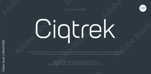 Ciqtrek Classic Lettering Minimal Fashion Designs. Typography modern serif fonts regular decorative vintage concept. vector illustration
