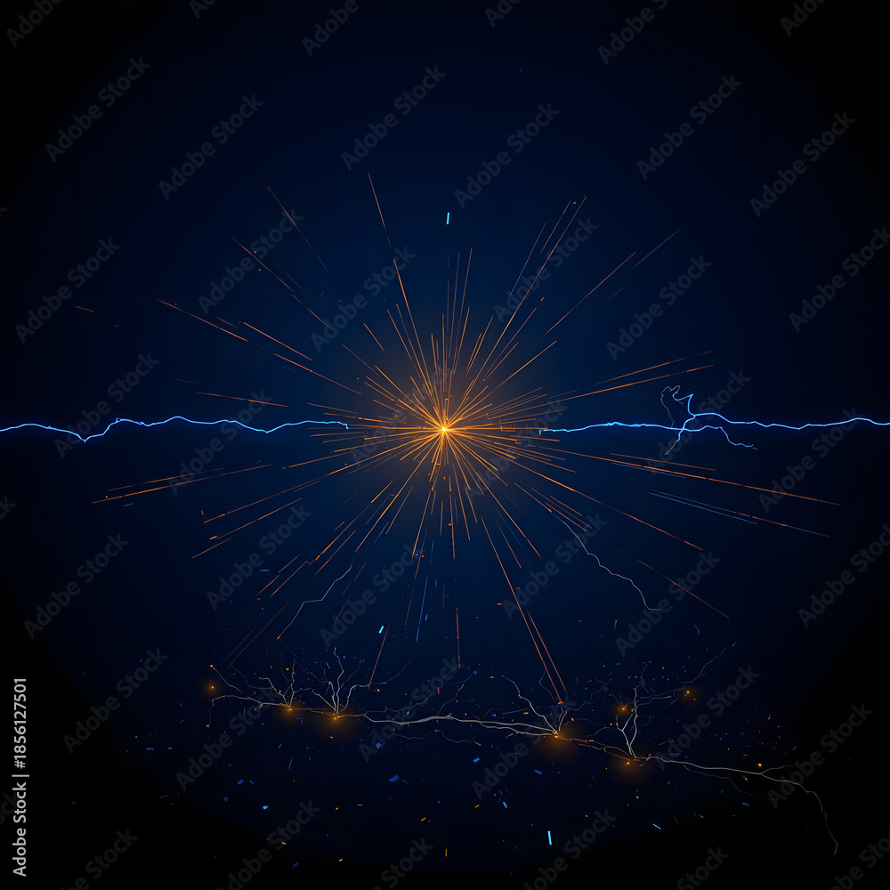Obraz premium Vibrant fireworks display at night