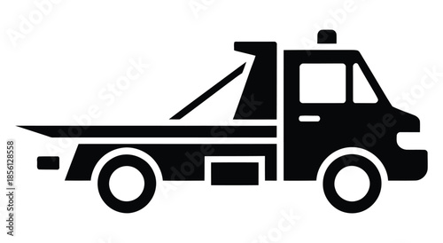 Tow truck roadside assistance vector icon