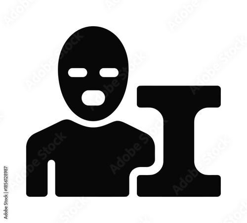 Anonymous user identity information vector icon