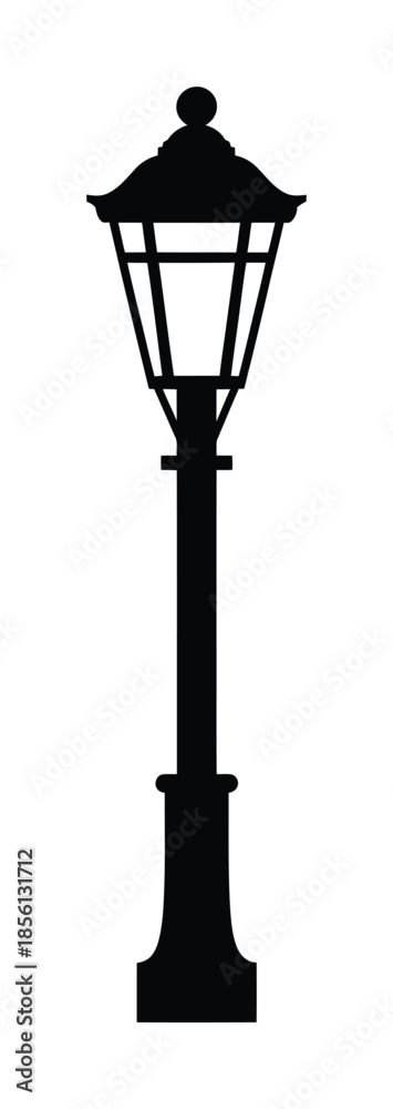 Obraz premium Street lamp light vector icon