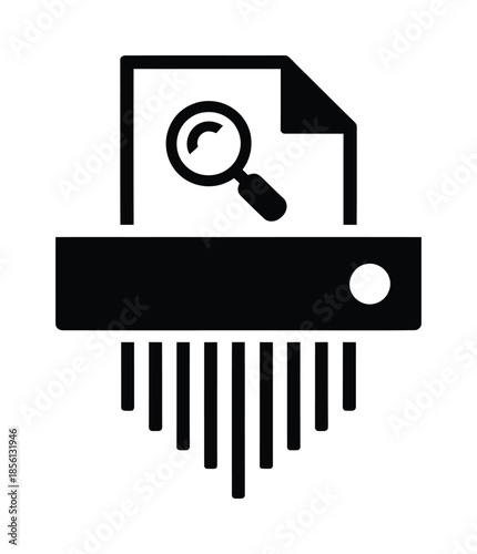 Document Shredder Vector Icon