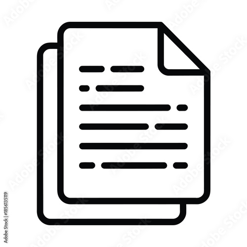 Document file paper icon vector