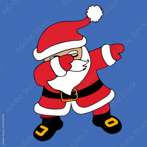 Colorful illustration of Santa Claus covering his face with his hand in a classic facepalm meme gesture, expressing frustration, humor, or disbelief. Perfect for Christmas humor, memes, social media, 