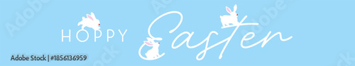 Easter rabbit, easter Bunny. Vector illustration hoppy easter editable text