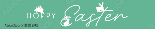 Easter rabbit, easter Bunny. Vector illustration hoppy easter editable text