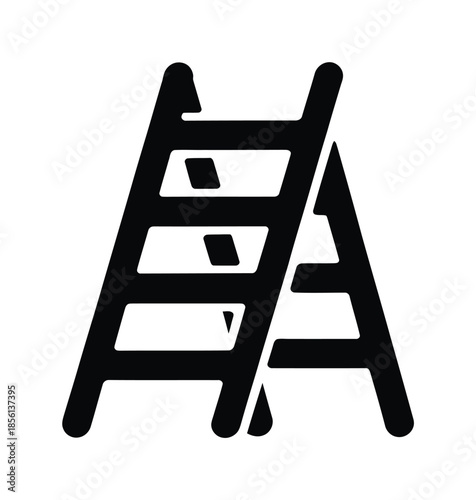 step ladder household equipment vector illustration