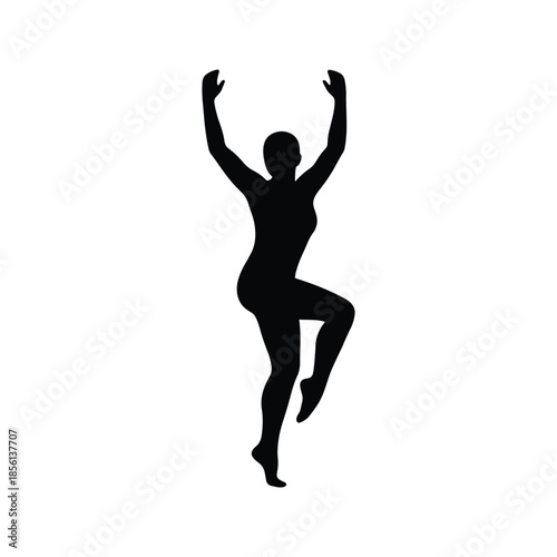 Dancing person silhouette human figure icon
