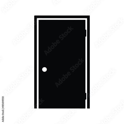 Door silhouette simple entrance symbol icon
