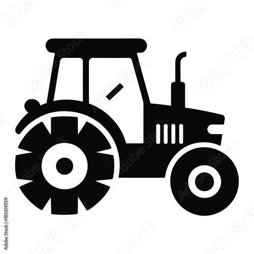 Tractor farming agriculture vector icon