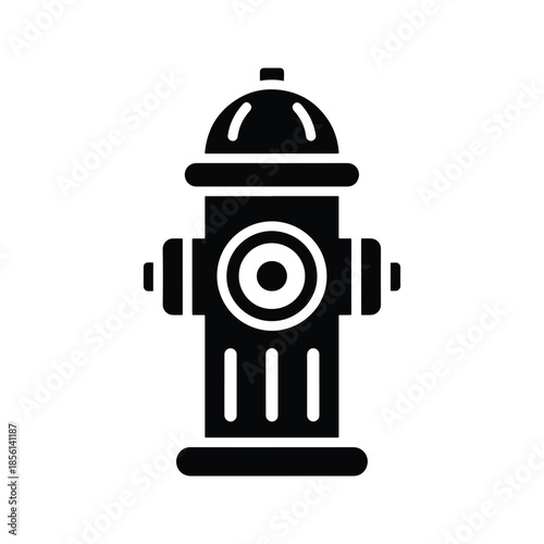 Fire hydrant silhouette emergency water icon