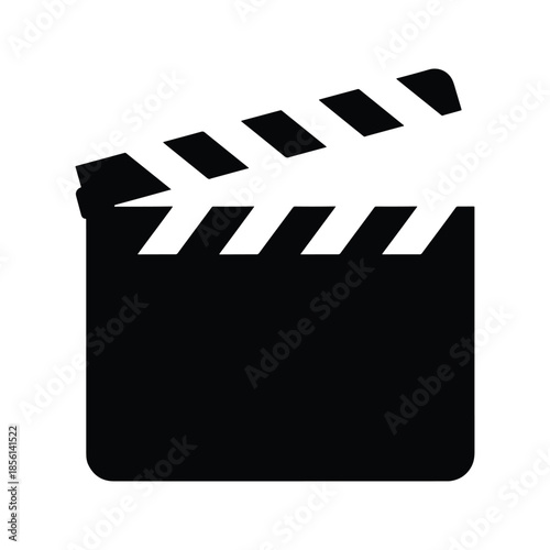 Movie clapperboard silhouette film production tool icon