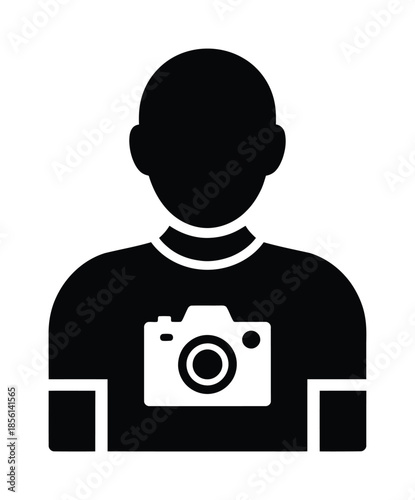 Photographer camera profession vector icon