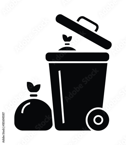 garbage bin waste disposal vector illustration