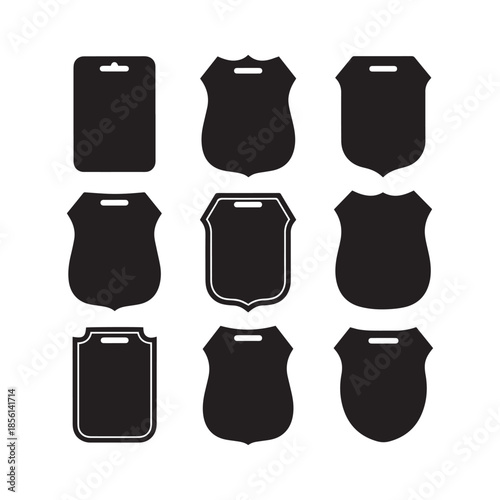 Badge Templates Silhouettes Collection