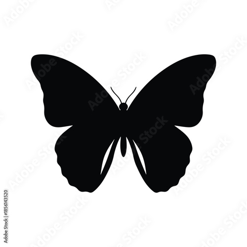 Butterfly wings silhouette symmetrical insect shape icon